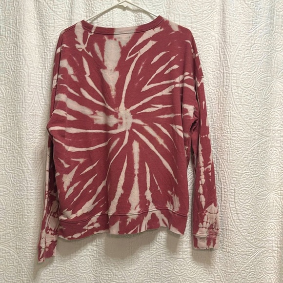 Kickoff Shop dark mauve and off white long-sleeve winter football sweatshirt - Picture 3 of 8